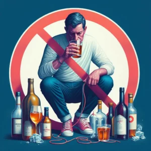 An illustration about controlling alcohol cravings